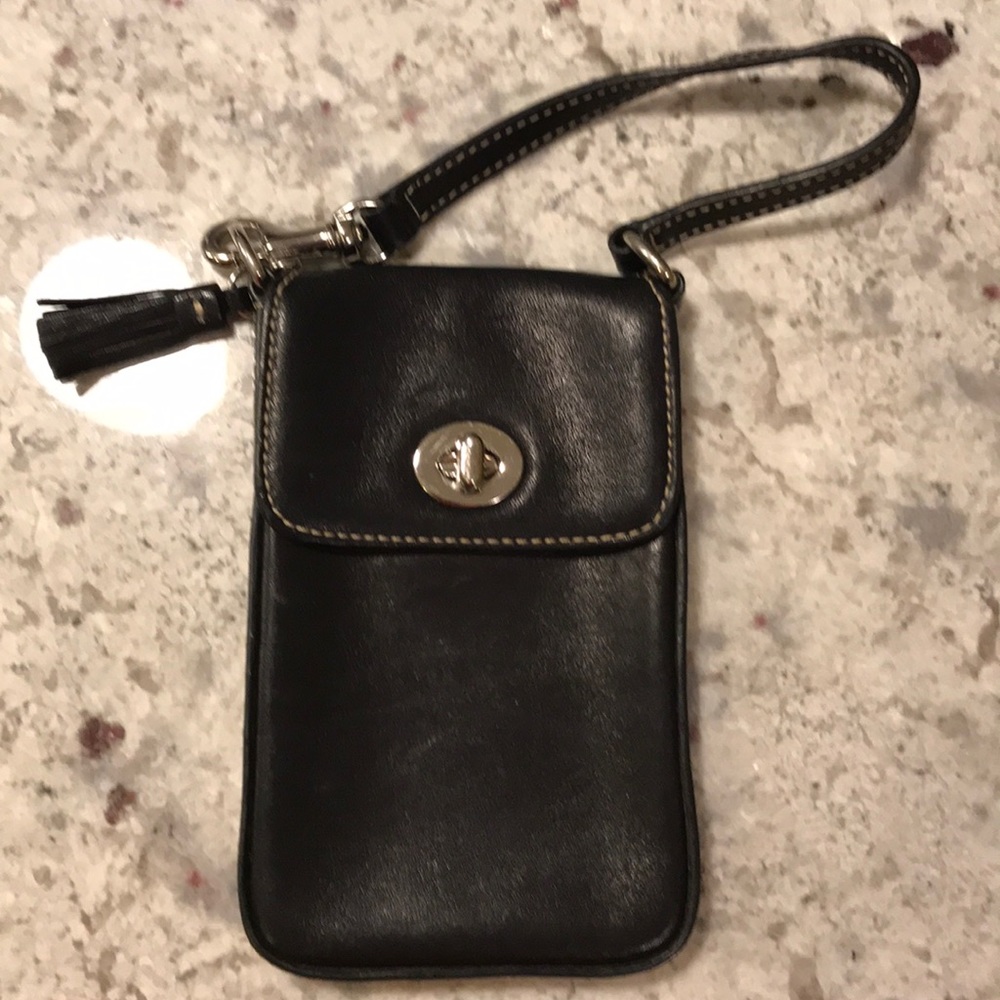 Coach leather wristlet